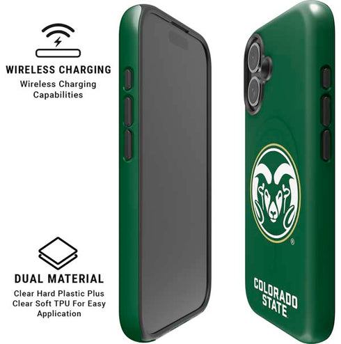 Colorado State University CSU Rams Logo iPhone 16 Plus Magsafe Impact Case